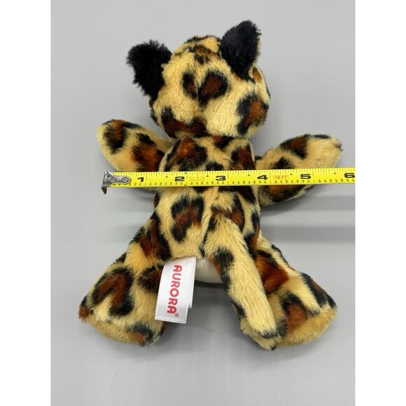 Aurora Snow Leopard Cheetah Cat Jaguar Plush Small 7 Inch Stuffed Animal - Picture 7 of 10